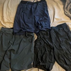 Lulu lemon short bundle ! Medium mens shorts in blue, grey and black